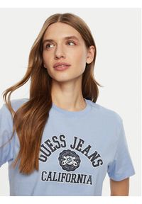 Guess T-Shirt W5RI43 K8HM0 Niebieski Regular Fit. Kolor: niebieski. Materiał: bawełna #3