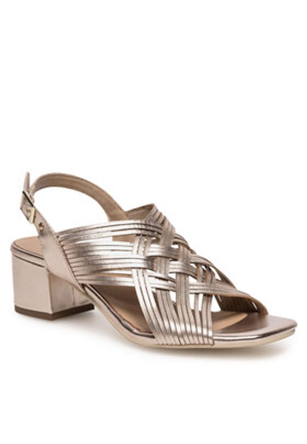 Lasocki Sandały WB-ELA-33 Złoty. Kolor: złoty. Materiał: skóra