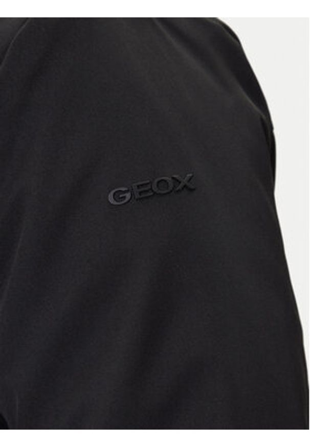 Geox Kurtka bomber Vincit M5620C T3127 F9000 Czarny Regular Fit. Kolor: czarny. Materiał: syntetyk