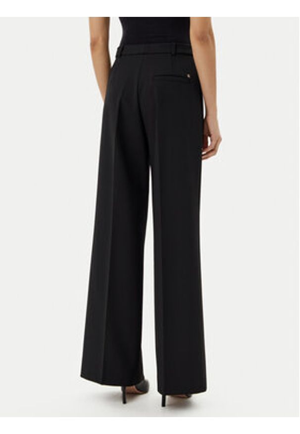 Hugo - HUGO Spodnie palazzo Hasmina 50542647 Czarny Wide Leg. Kolor: czarny. Materiał: syntetyk