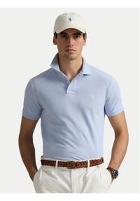 Polo Ralph Lauren Polo 710536856454 Błękitny Slim Fit. Typ kołnierza: polo. Kolor: niebieski. Materiał: bawełna #1