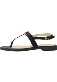 Guess - Sandały GUESS FLJREL LEA21 Czarny. Kolor: czarny. Materiał: syntetyk, skóra. Sport: turystyka piesza
