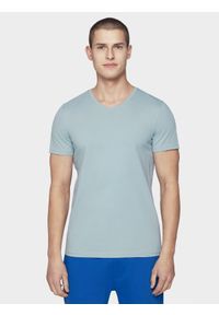 4f - T-shirt męski. Kolor: niebieski. Materiał: dzianina #1