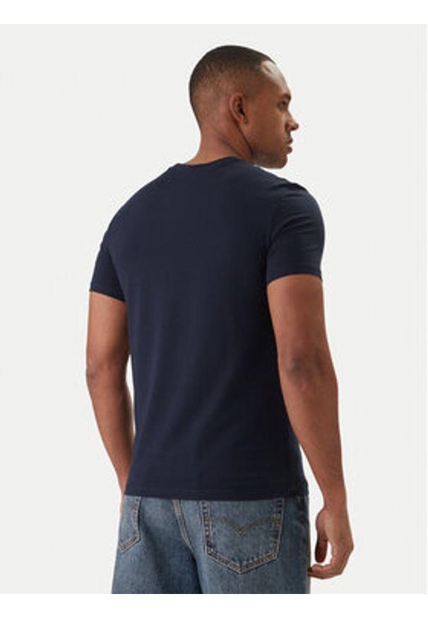 Calvin Klein T-Shirt LV04LC240G Granatowy Slim Fit. Kolor: niebieski. Materiał: bawełna
