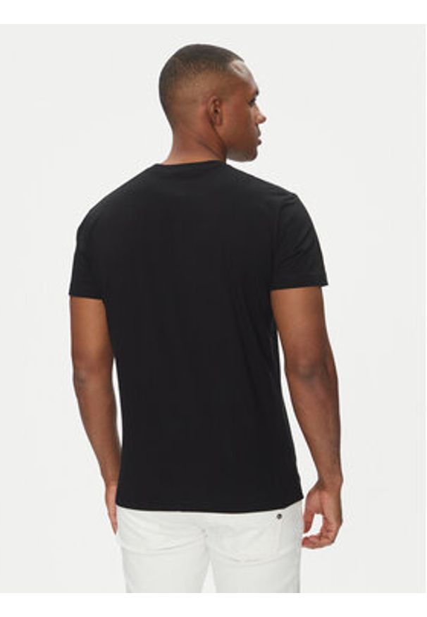 Versace Jeans Couture T-Shirt 78GAHC05 Czarny Regular Fit. Kolor: czarny. Materiał: bawełna