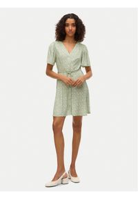 Vero Moda Sukienka letnia Alba 10292845 Zielony Regular Fit. Kolor: zielony. Materiał: wiskoza. Sezon: lato