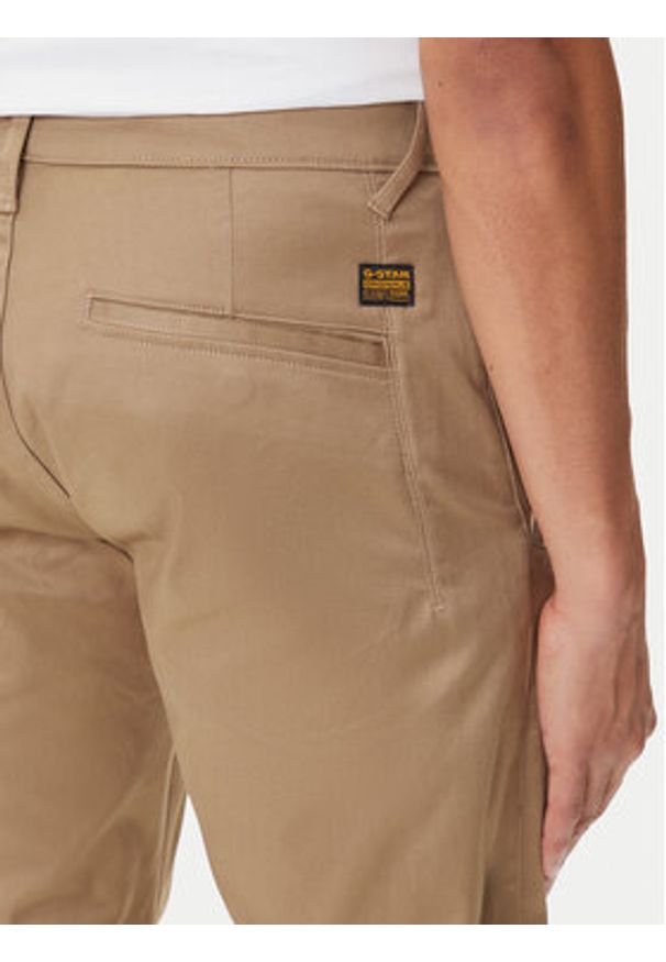 G-Star RAW - G-Star Raw Chinosy Morry D26400-C105 Beżowy Tapered Fit. Kolor: beżowy. Materiał: bawełna