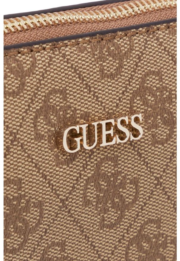Guess - GUESS Brązowa damska kopertówka 2 w 1 Noelle II. Kolor: brązowy. Materiał: skórzane. Rozmiar: małe