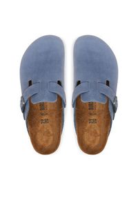 Birkenstock Klapki Boston 1028239 Niebieski. Kolor: niebieski. Materiał: zamsz, skóra