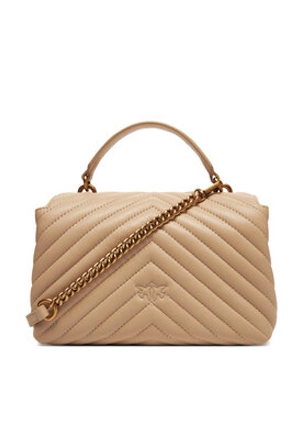 Pinko - PINKO Torebka Love Lady Puff Mini Cl AI PE 25 PLTT 100044 A0GK Beżowy. Kolor: beżowy. Materiał: skórzane