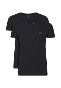 GANT - Gant Komplet 2 t-shirtów 900012008 Czarny Regular Fit. Kolor: czarny. Materiał: bawełna