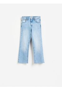 Reserved - Jeansy flare cropped - niebieski. Kolor: niebieski #1