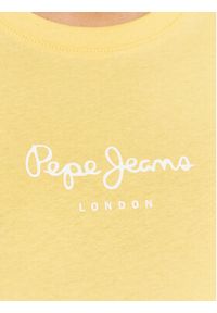 Pepe Jeans T-Shirt Wendy PL505480 Żółty Regular Fit. Kolor: żółty. Materiał: bawełna #4