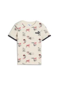 Puma - Dziecięca koszulka Little Runners PUMA. Kolor: beżowy, biały, wielokolorowy. Sport: joga i pilates #1