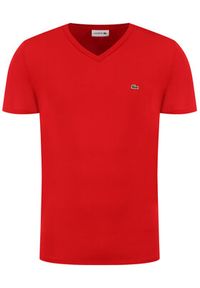 Lacoste T-Shirt TH6710 Czerwony Regular Fit. Kolor: czerwony. Materiał: bawełna