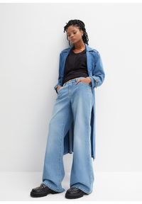 bonprix - T-shirt z plisą guzikową. Typ kołnierza: dekolt w serek. Kolor: czarny #3