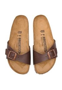 Birkenstock Klapki Madrid Bs 0040393 Brązowy. Kolor: brązowy. Materiał: skóra #4