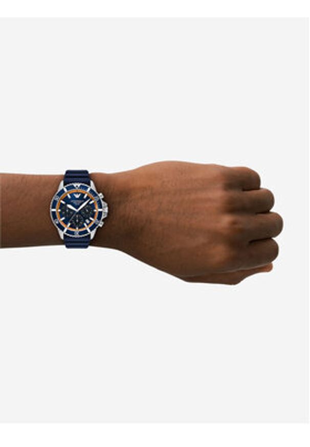 Emporio Armani Zegarek World Explorer AR11696 Granatowy. Kolor: niebieski