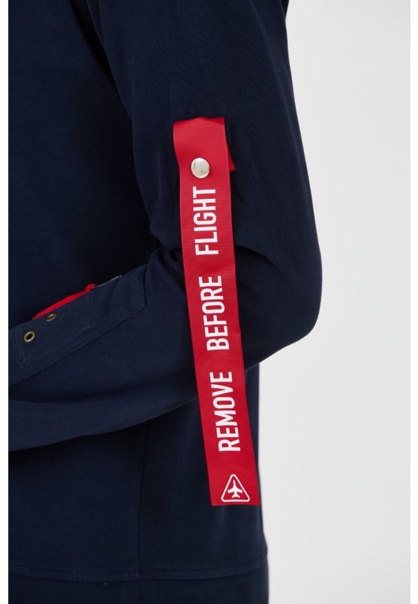 Aeronautica Militare - AERONAUTICA MILITARE Granatowa męska bluza, Rozmiar XXL. Typ kołnierza: bez kaptura. Kolor: niebieski