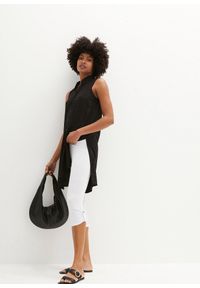 bonprix - Legginsy rybaczki z bawełny organicznej. Kolor: biały. Materiał: bawełna #2