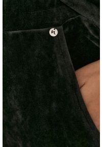 Nissa Spodnie damskie kolor czarny gładkie. Kolor: czarny. Materiał: dzianina. Wzór: gładki #3
