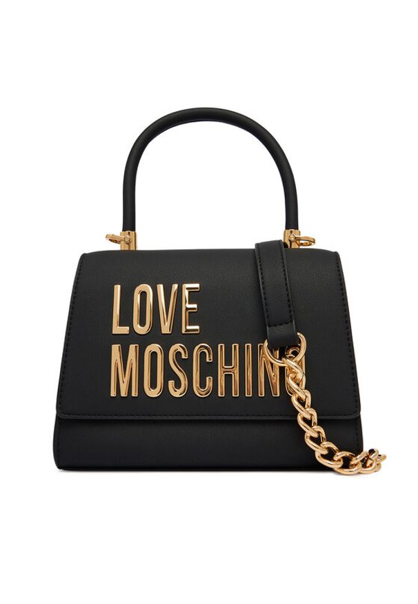 Love Moschino - LOVE MOSCHINO Torebka JC4024PP1OKD0000 Czarny. Kolor: czarny. Materiał: skórzane