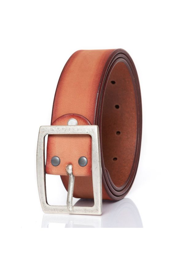 Mustang - MUSTANG PASEK SKÓRZANY 40 mm SOPO-MUS057. Materiał: skóra. Wzór: paski. Styl: klasyczny