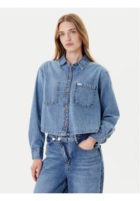 Guess Jeans Koszula W5YH0D D5M86 Niebieski Regular Fit. Kolor: niebieski. Materiał: bawełna #1