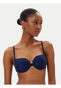 SELMARK - Selmark Góra od bikini BM017 Granatowy. Kolor: niebieski. Materiał: syntetyk