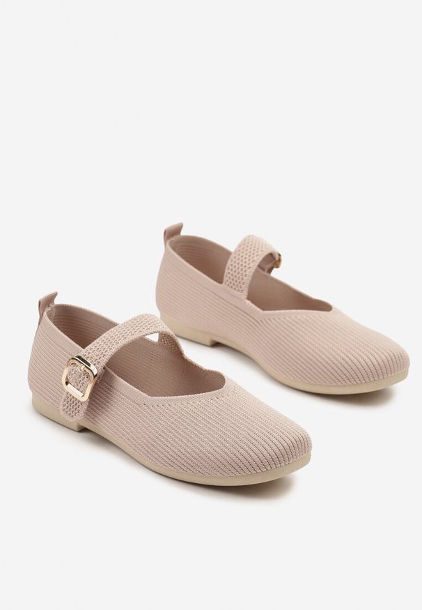 Born2be - Jasnoróżowe Balerinki z Ozdobnym Paskiem Tellenna. Okazja: na spotkanie biznesowe, do pracy, na co dzień. Zapięcie: pasek. Kolor: różowy. Styl: elegancki, biznesowy, casual