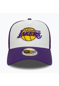 Czapka z daszkiem męska New Era Team Colour Block Trucker Los Angeles Lakers. Kolor: fioletowy, wielokolorowy, biały