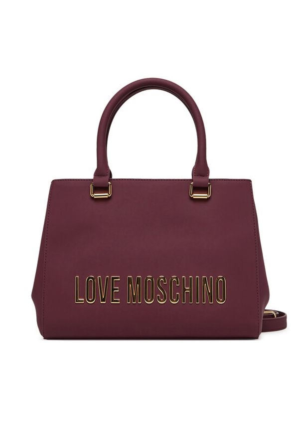 Love Moschino - LOVE MOSCHINO Torebka JC4022PP1NKD0552 Bordowy. Kolor: czerwony. Materiał: skórzane