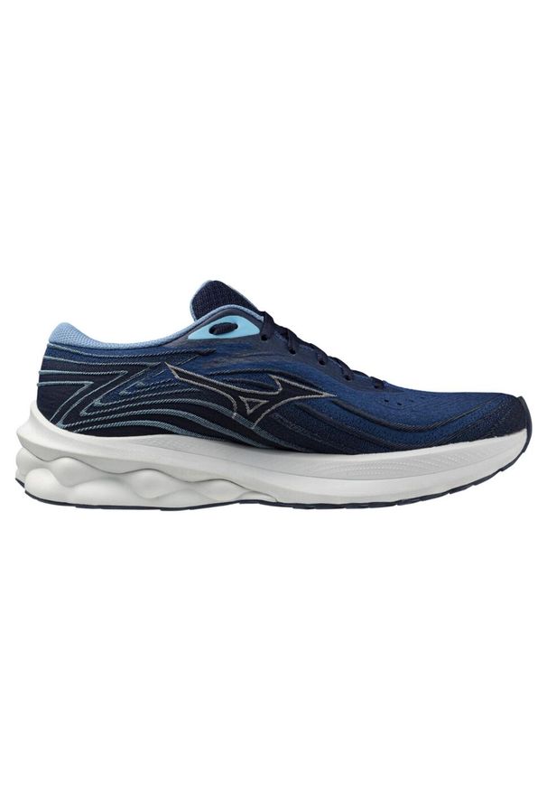 Buty do biegania męskie Mizuno Wave Skyrise 5 Classic Blue. Szerokość cholewki: normalna. Wzór: ze splotem. Model: Mizuno Wave. Sport: bieganie