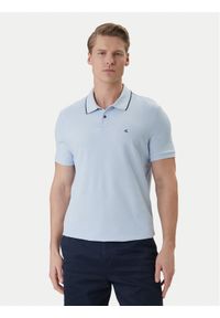 Calvin Klein Polo LV04LC239G Błękitny Regular Fit. Typ kołnierza: polo. Kolor: niebieski. Materiał: bawełna #1