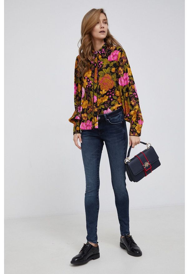 Pepe Jeans Jeansy Pixie damskie medium waist. Kolor: niebieski