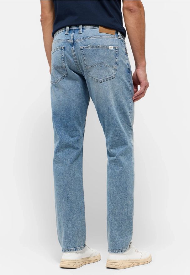 Mustang - Męskie Spodnie Jeansowe MUSTANG Denver Straight Denim Blue 1015887 5000 333