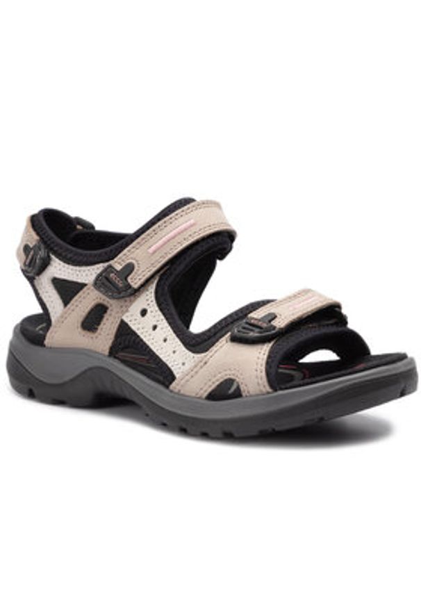 ecco - ECCO Sandały Offroad 06956354695 Beżowy. Kolor: beżowy. Materiał: nubuk, skóra