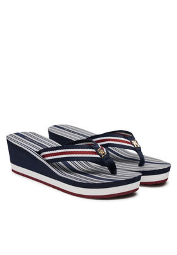 TOMMY HILFIGER - Tommy Hilfiger Japonki FW0FW08371 Granatowy. Kolor: niebieski. Materiał: materiał