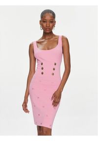 Pinko Sukienka dzianinowa Cactus 102879 A1LK Różowy Slim Fit. Kolor: różowy. Materiał: syntetyk