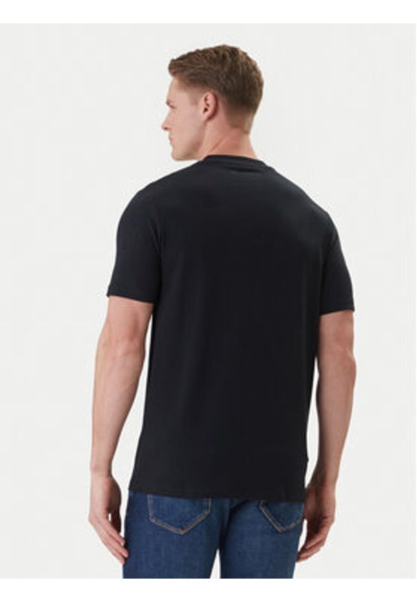 Karl Lagerfeld - KARL LAGERFELD T-Shirt 755036 562221 Granatowy Loose Fit. Typ kołnierza: dekolt w karo. Kolor: niebieski. Materiał: bawełna