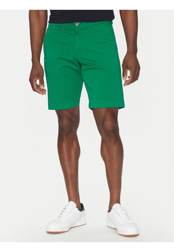 Hechter Paris Szorty materiałowe 26664 151365 Zielony Regular Fit. Kolor: zielony. Materiał: bawełna