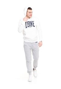 LEONE 1947 APPAREL - Męska bluza z kapturem Leone 1947 unbrushed – lekka bluza. Typ kołnierza: kaptur. Kolor: biały. Materiał: tkanina. Sport: fitness