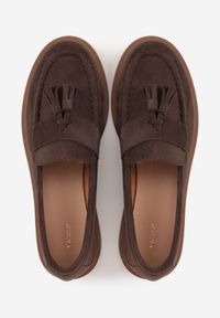 Born2be - Brązowe Mokasyny VICES ze Skórzaną Wkładką i Frędzlami Leuconisse. Okazja: na co dzień. Kolor: brązowy. Materiał: skóra. Wzór: aplikacja. Styl: casual, elegancki #5