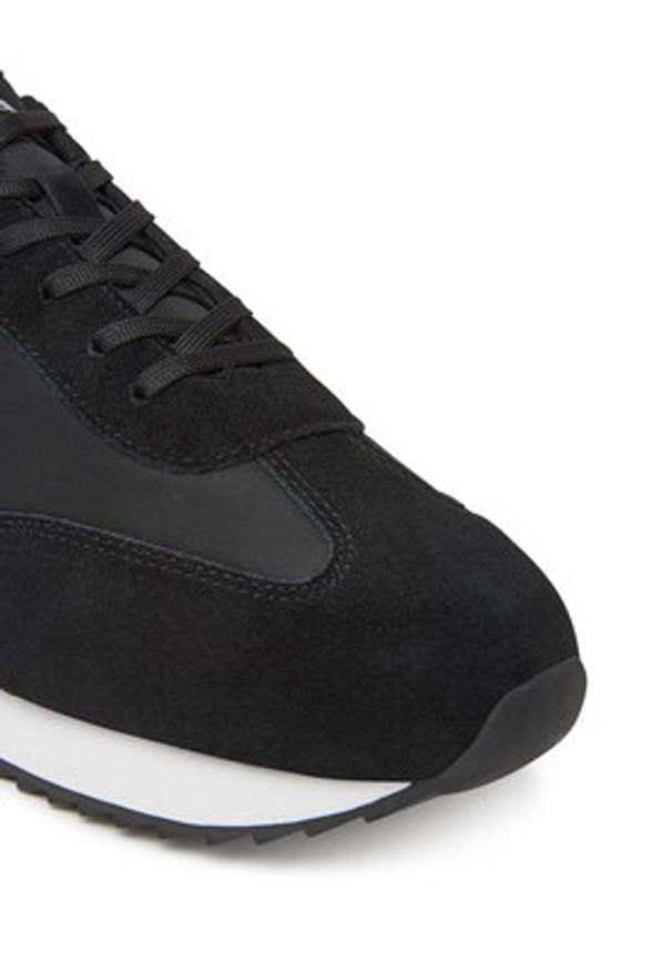 Calvin Klein Jeans Sneakersy Retro Runner Lace Up Ny-Su YM0YM01325 Czarny. Kolor: czarny. Materiał: skóra