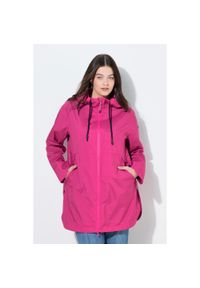 ULLA POPKEN - Damskie Lekka kurtka funkcyjna HYPRAR wodoodporna trapezowy krój kaptur. Kolekcja: plus size. Kolor: różowy. Materiał: poliester, materiał #1