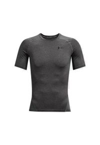 Jersey Under Armour à manches courtes. Kolor: szary, czarny, wielokolorowy. Materiał: jersey. Sport: joga i pilates, fitness #1