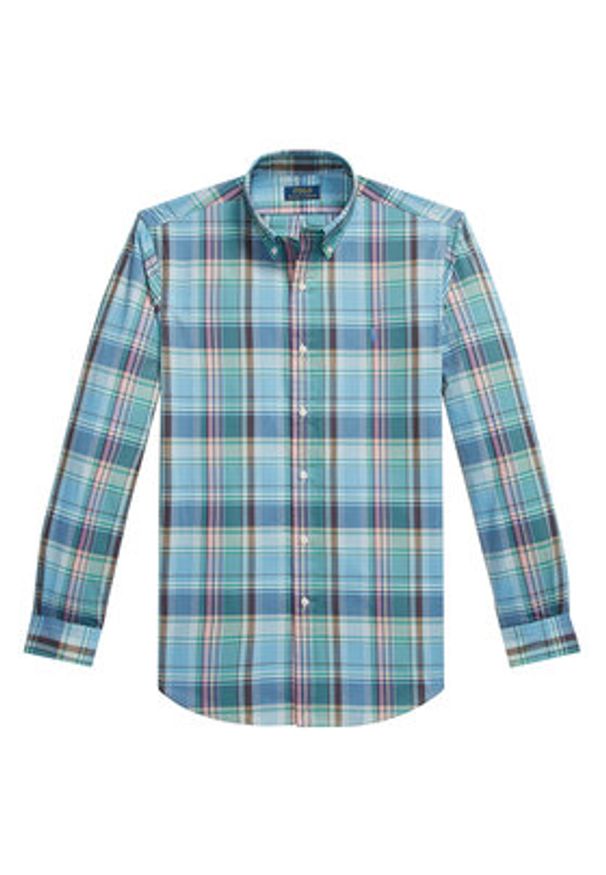 Polo Ralph Lauren Koszula 710P06020007 Niebieski Custom Fit. Typ kołnierza: polo. Kolor: niebieski. Materiał: bawełna