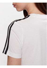 Adidas - adidas T-Shirt Essentials Slim 3-Stripes T-Shirt GL0783 Biały Slim Fit. Kolor: biały. Materiał: bawełna #4