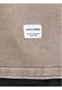 Jack & Jones - Jack&Jones Sweter Leo 12174001 Brązowy Regular Fit. Kolor: brązowy. Materiał: bawełna