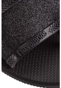 Havaianas klapki YOU ANGRA GLITTER damskie kolor czarny 4148294.0090. Kolor: czarny. Materiał: syntetyk, materiał, guma #6
